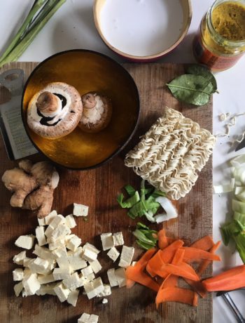 bouillon asiatique végétarien au tofu